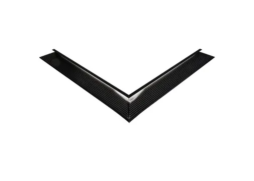 Daktrim aluminium binnenhoek 60x64mm 800mm zwart