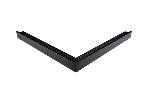 Daktrim aluminium buitenhoek 45x45mm 800mm zwart