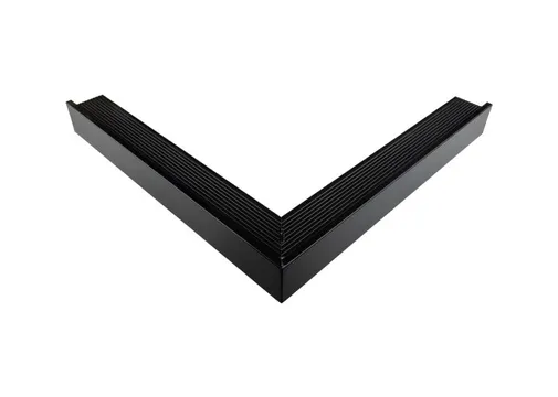 Daktrim aluminium buitenhoek 60x64mm 800mm zwart