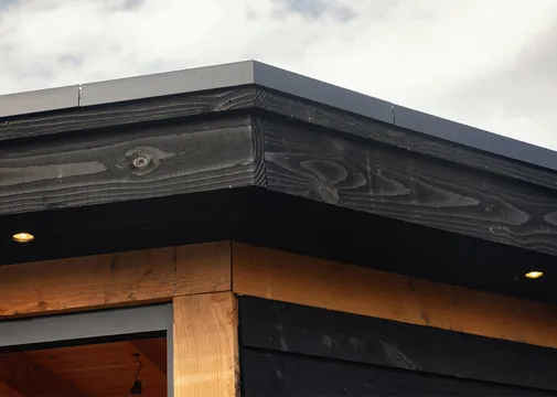 Daktrim aluminium buitenhoek 60x64mm 800mm zwart