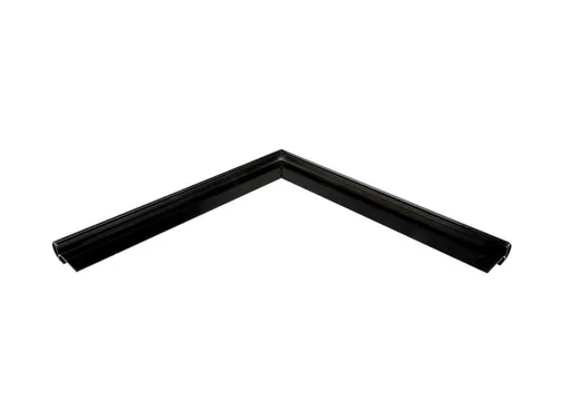 Daktrim aluminium buitenhoek kraal 26x40mm 800mm zwart