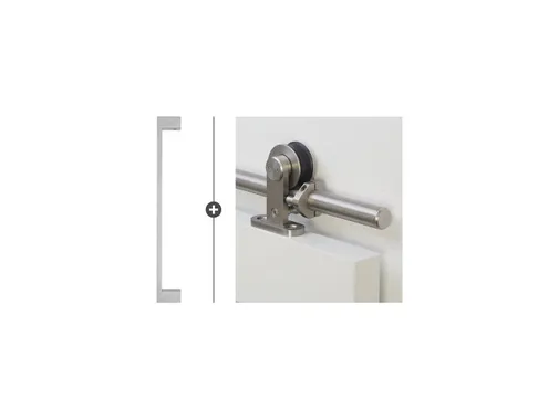 Schuifdeur systeem Delta RVS 200cm met deurgreep Ripley RVS