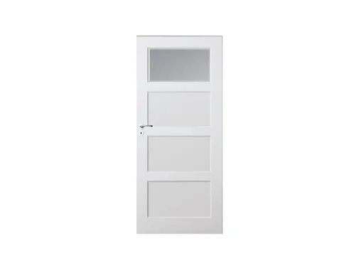 Binnendeur Accent SKS 1235-C1 met blank facetglas wit RAL9010