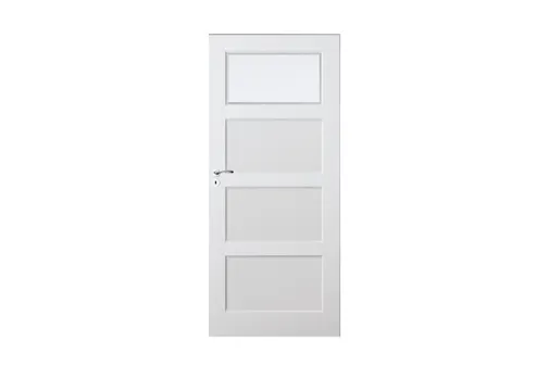 Binnendeur Accent SKS 1235-C1 met satinato facetglas wit RAL9010