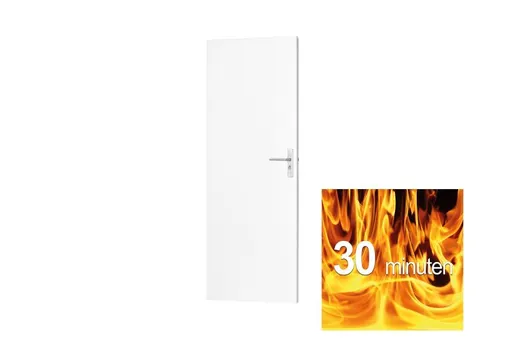 Boarddeur Vlak SKB 292 volspaan vulling 30 minuten brandwerend 40mm voorgelakt RAL 9010 opdek