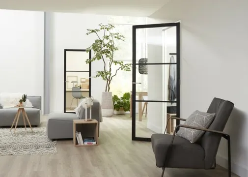 Binnendeur SSL 4003 met rookglas zwart RAL 9011