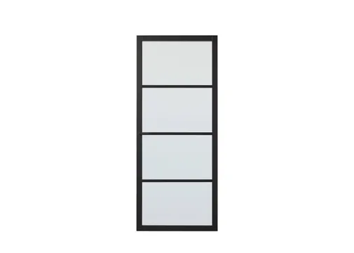 Binnendeur SSL 4004 met blankglas zwart RAL 9011