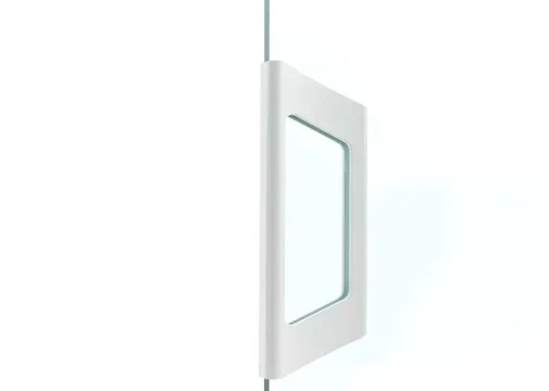Deurgreep XL voor glazen schuifwand 150x50mm mat wit
