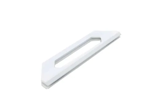 Deurgreep zelfklevend voor glazen schuifwand 150x36mm mat wit 