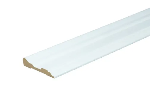 Deurlijst 90 MDF Vochtwerend Chambrant 16x90mm wit voorgelakt per 4 stuks