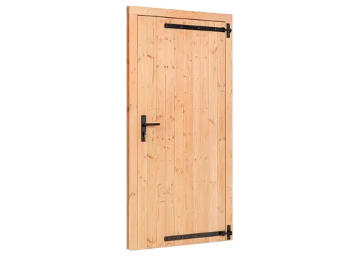 Douglas deur rechtsdraaiend - buitenmaat 100x205cm incl. zwart deurbeslag