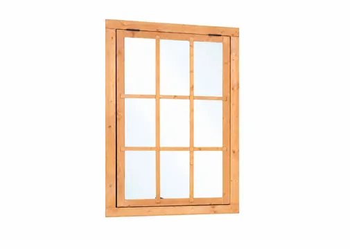 Douglas uitzetraam met enkelglas - buitenmaat 100x155,4cm incl. zwart raambeslag