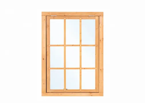 Douglas uitzetraam met enkelglas - buitenmaat 100x155,4cm incl. RVS raambeslag