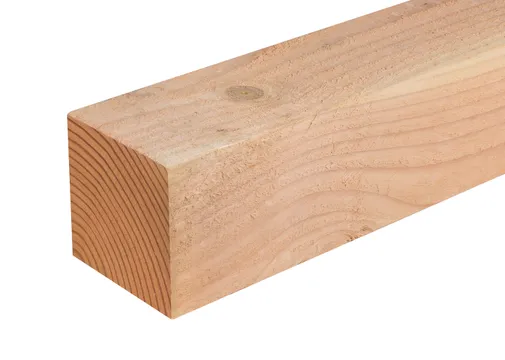 Paal Douglas hout 100x100mm fijnbezaagd 