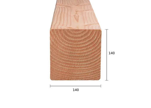 Paal Douglas hout 140x140mm geschaafd