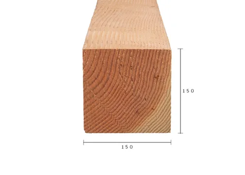 Paal Douglas hout 150x150mm fijnbezaagd 