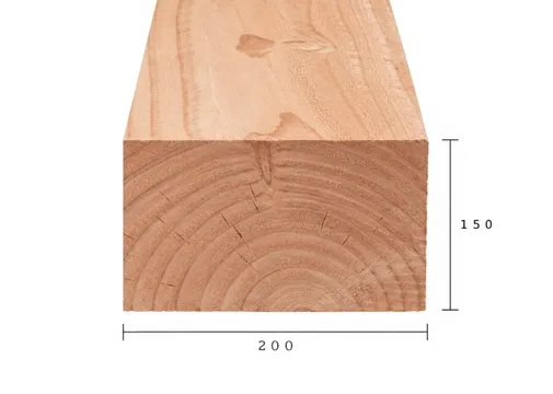 Balk Douglas hout 150x200mm vers gezaagd