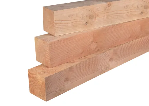 Paal Douglas hout 200x200mm bezaagd 