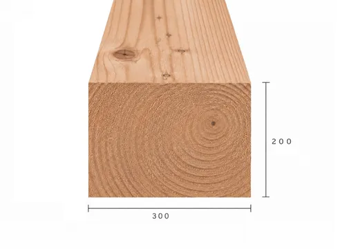 Balk Douglas hout 200x250mm vers gezaagd