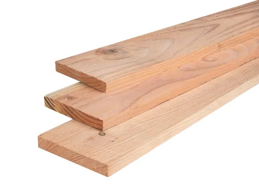 Plank Douglas hout 22x150mm fijnbezaagd 