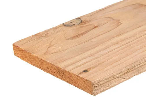 Plank Douglas hout 22x200mm fijnbezaagd 