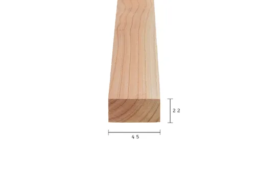 Regel Douglas hout 22x45mm geschaafd