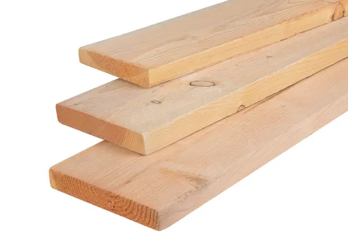 Plank Douglas hout 32x200mm fijnbezaagd 