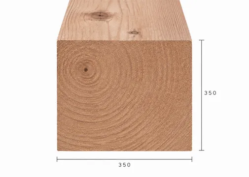 Paal Douglas hout 350x350mm vers gezaagd