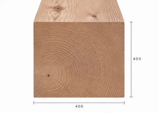 Paal Douglas hout 400x400mm vers gezaagd 