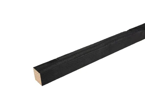 Regel Douglas hout 50x50mm fijnbezaagd zwart geïmpregneerd (gedompeld) 