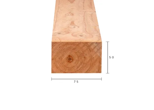 Regel Douglas hout 50x75mm fijnbezaagd 