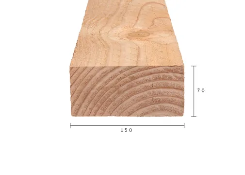 Balk Douglas hout 70x150mm fijnbezaagd 