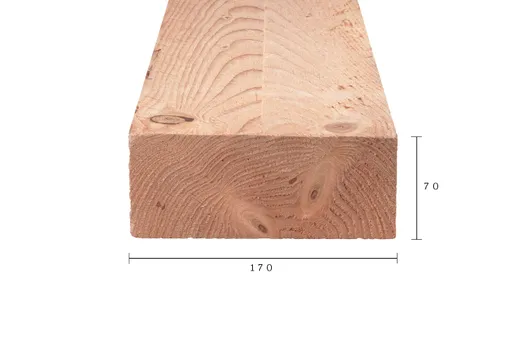 Balk Douglas hout 70x170mm fijnbezaagd 