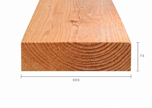 Balk Douglas hout 75x300mm vers gezaagd