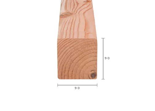 Paal Douglas hout 90x90mm geschaafd