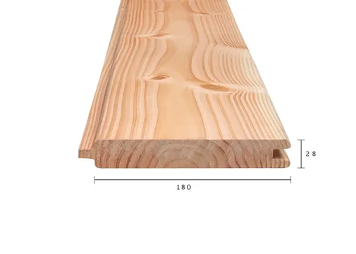 Blokhutprofiel Douglas hout 28x180mm (werkend) geschaafd 