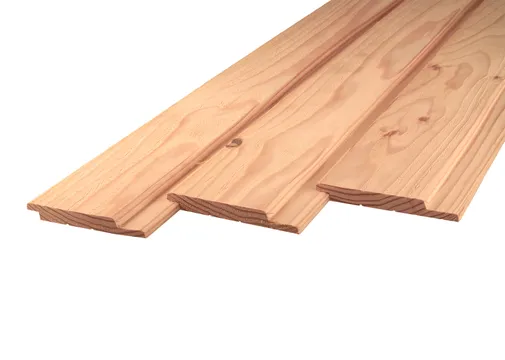 Douglas channelsiding van 18x142mm (werkend 18x124mm) geschaafd/fijnbezaagd