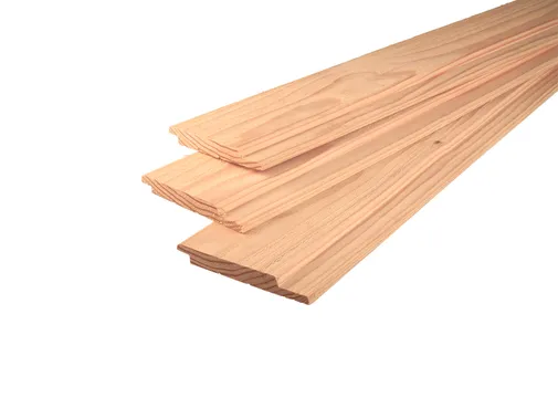 Douglas channelsiding van 18x142mm (werkend 18x124mm) geschaafd/fijnbezaagd