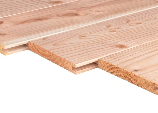 Dakbeschot Douglas hout 18x142mm (werkend 18x135mm) geschaafd 