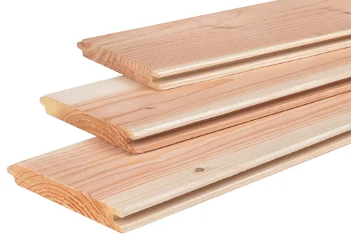 Dakbeschot Douglas hout 18x142mm (werkend 18x135mm) geschaafd 