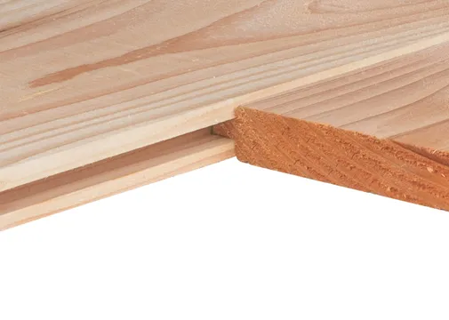 Dakbeschot Douglas hout 18x180mm (werkend) geschaafd 