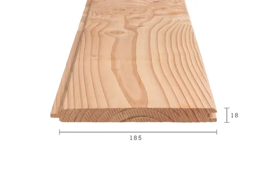 Dakbeschot Douglas hout 18x185mm (werkend) geschaafd