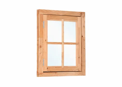 Douglas draairaam met dubbelglas - buitenmaat 90x105cm incl. RVS raambeslag