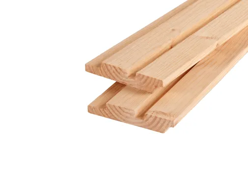 Dubbel Rhombus profiel Douglas hout 19x130mm (werkend 19x120mm) geschaafd