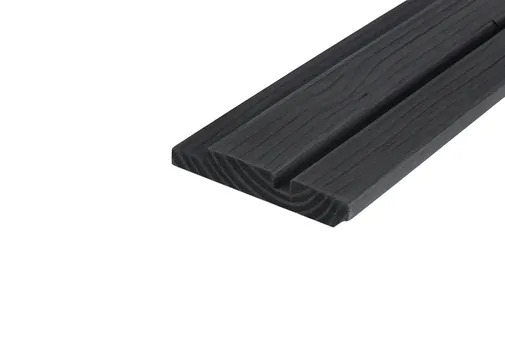 Dubbel Rhombus profiel Douglas hout 19x130mm (werkend 19x120mm) zwart