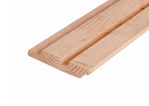 Dubbel Rhombus profiel Douglas hout 26x145mm (werkend 26x130mm) geschaafd