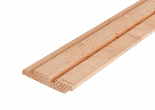 Dubbel Rhombus profiel Douglas hout 26x145mm (werkend 26x130mm) geschaafd