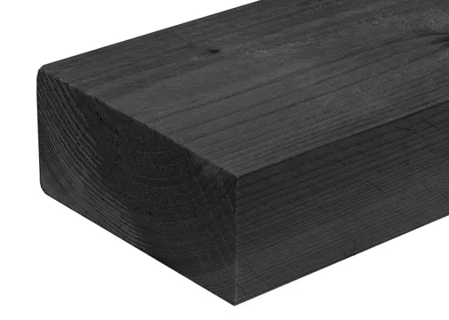 Balk Douglas hout 70x200mm fijnbezaagd zwart geïmpregneerd (gedompeld)