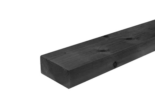 Balk Douglas hout 70x200mm fijnbezaagd zwart geïmpregneerd (gedompeld)