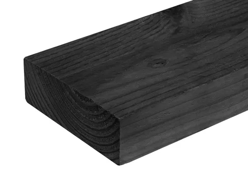 Balk Douglas hout 50x150mm fijnbezaagd zwart (gedompeld)